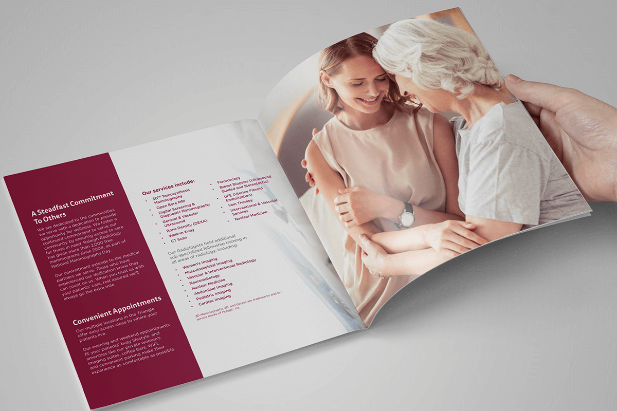 healthcare branding brochure raleigh nc